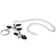 Zenn Nipple Clamps with Ring and Chain black