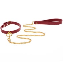 Taboom O-Ring Collar and Chain Leash Halsband und Leine red gold