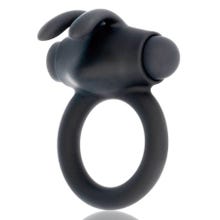Black & Silver Agron Cock Ring mit Vibration - black - Akku