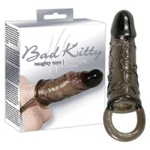 You2Toys BAD KITTY Penis-Sleeve-Extension mit Hodenring smoke