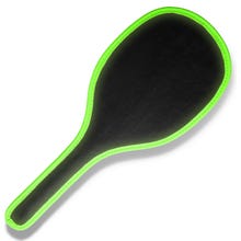 Glow In The Dark - Bonded Leather Round Paddle - black/neon green