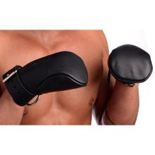 Strict Leather Deluxe Padded Fist Mitts black-S / M